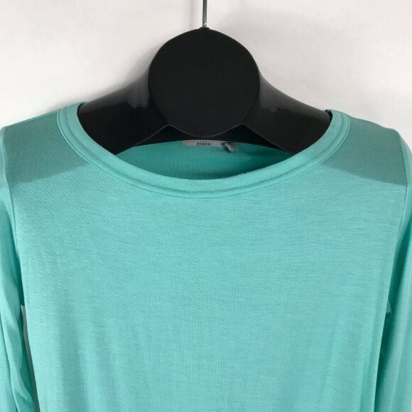 prAna Synergy Open Back Top Women's XS Succulent Green Long Sleeve Active Gym - Picture 3 of 11